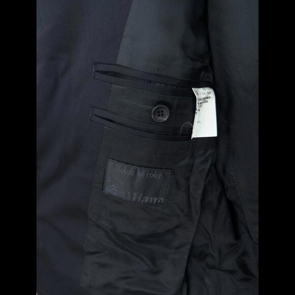 [SOLD] JOHN GALLIANO Men's Sz IT 54 US 44 XL Black Wool Gabardine Utility Jacket - Picture 2 of 15